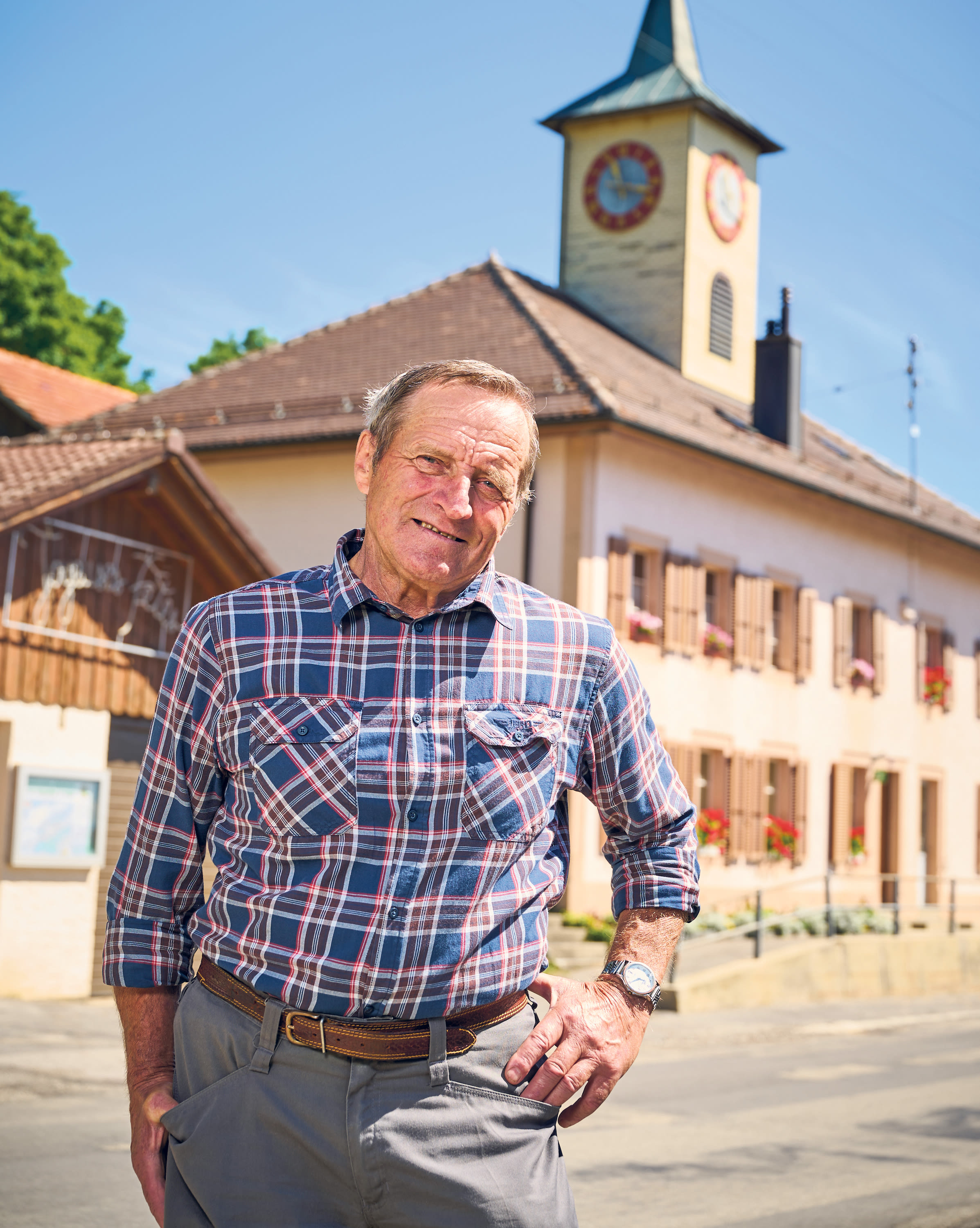 Portrait Claude Roulet, président de la commune