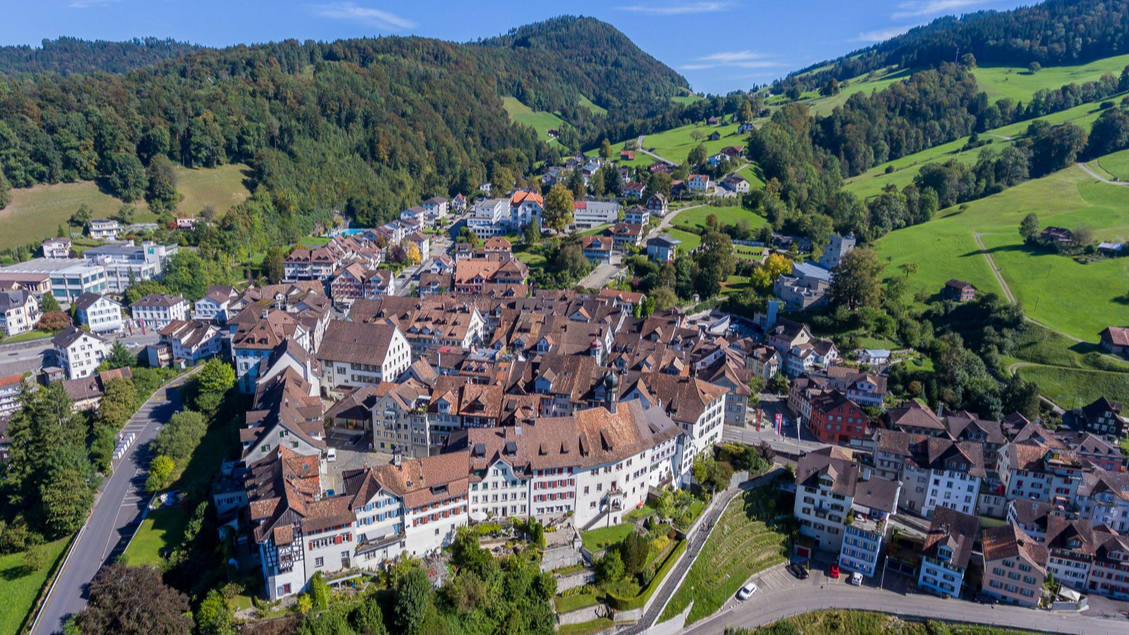 Vista aerea di Lichtensteig