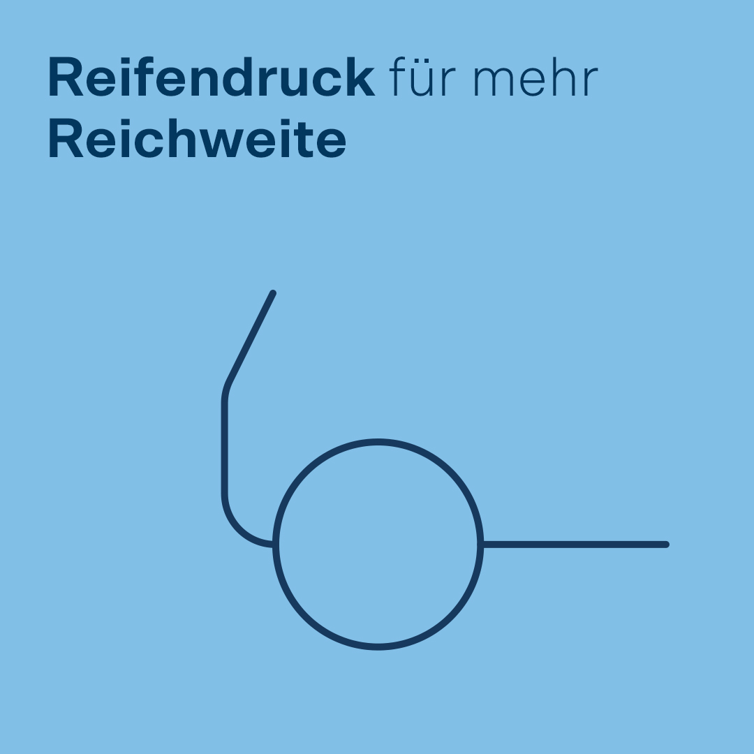 Reifendruck für mehr Reichweite