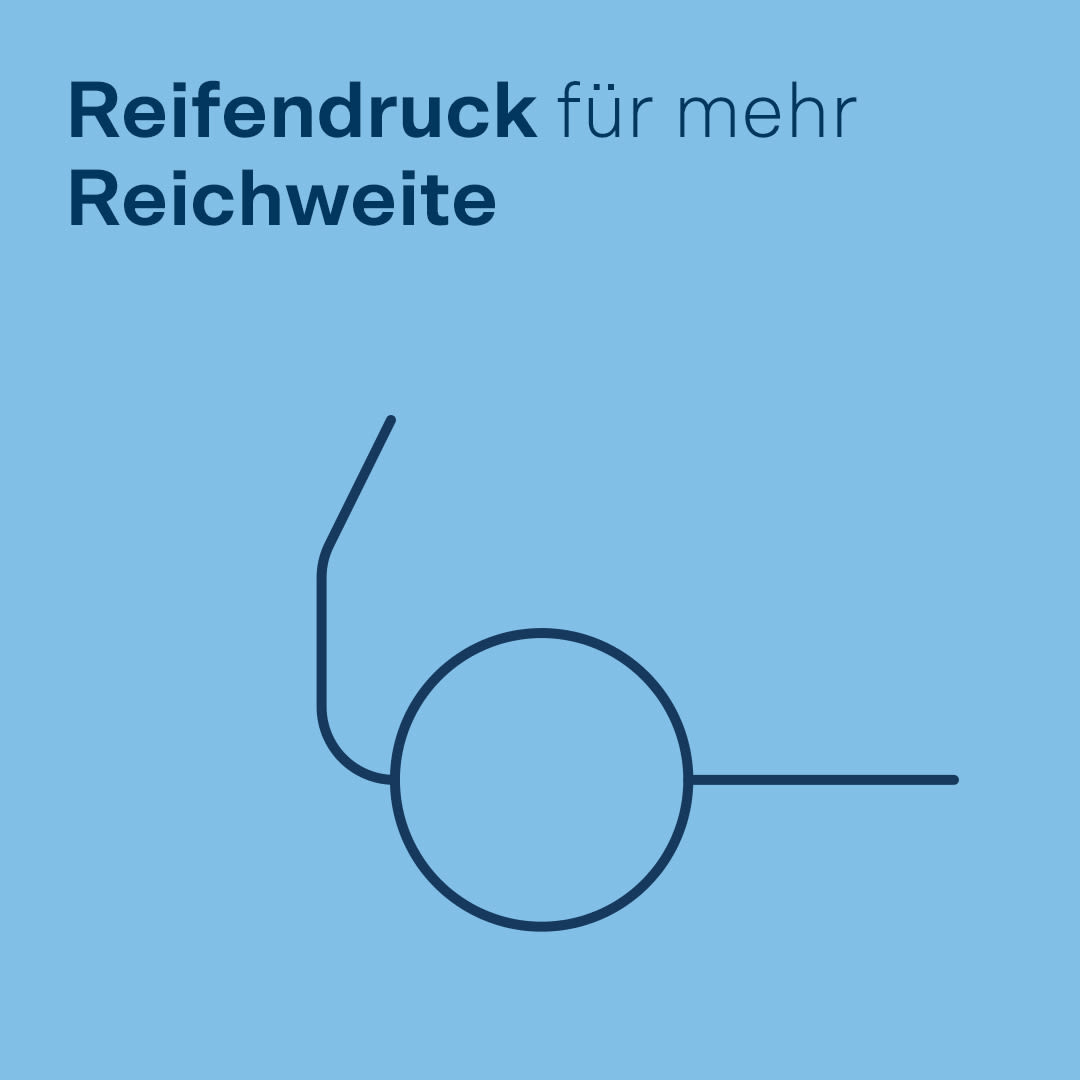 Reifendruck für mehr Reichweite