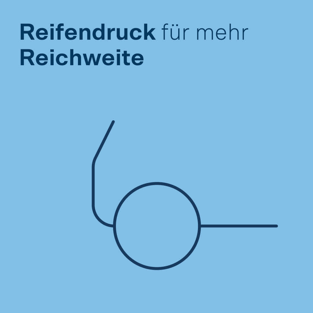 Reifendruck für mehr Reichweite