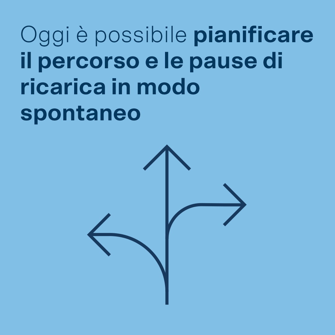 Oggi è possibile pianificare il percorso e le pause di ricarica in modo spontaneo