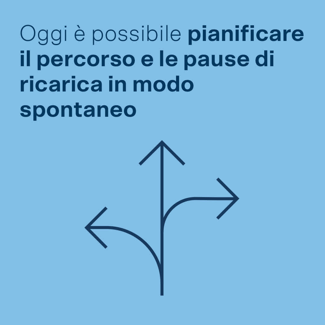 Oggi è possibile pianificare il percorso e le pause di ricarica in modo spontaneo