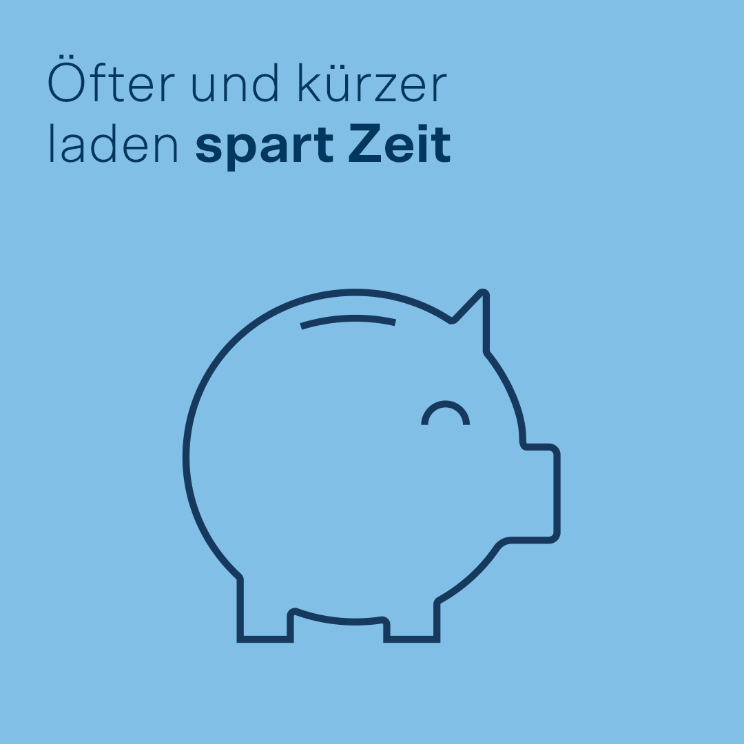Öfter und kürzer laden spart Zeit