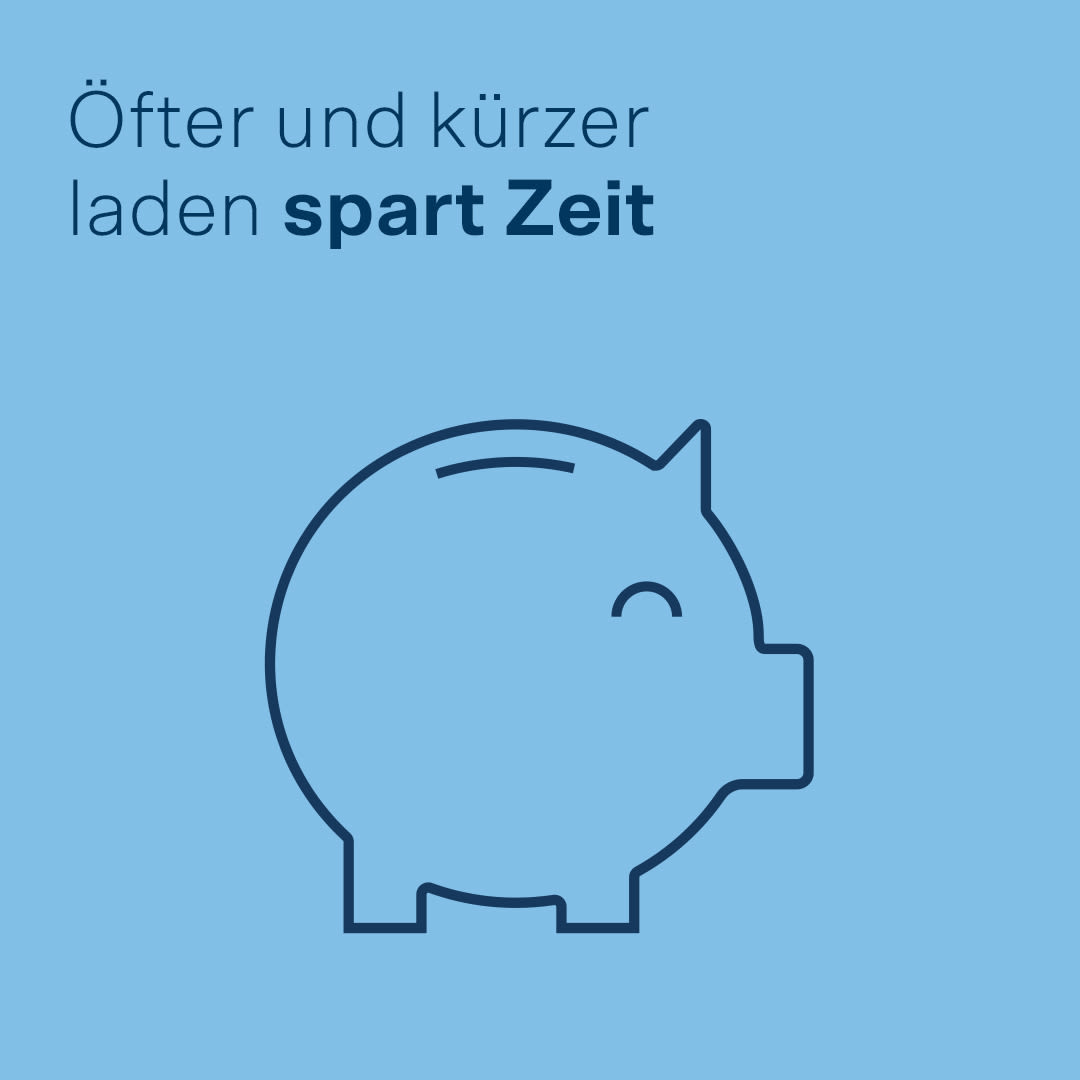 Öfter und kürzer laden spart Zeit