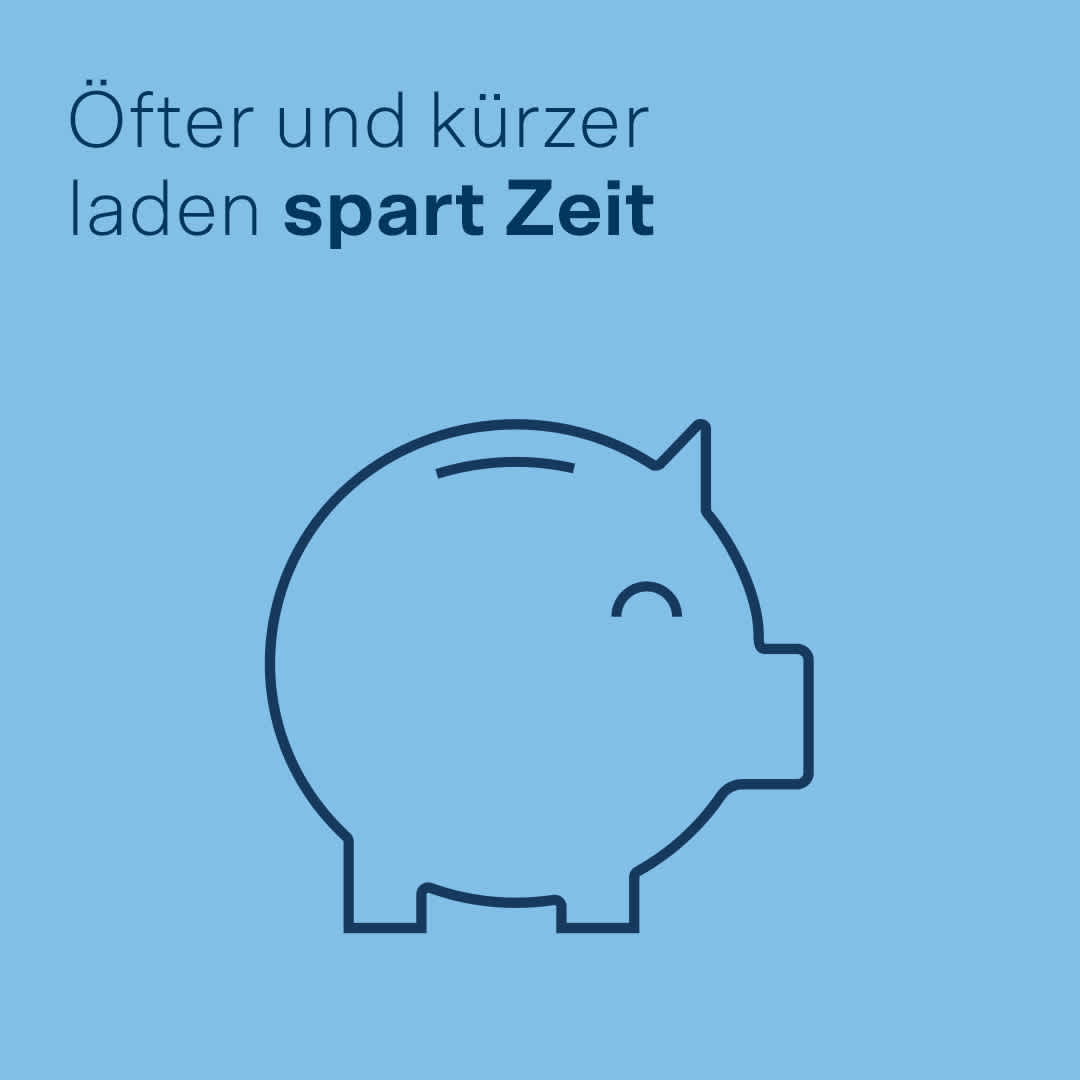 Öfter und kürzer laden spart Zeit