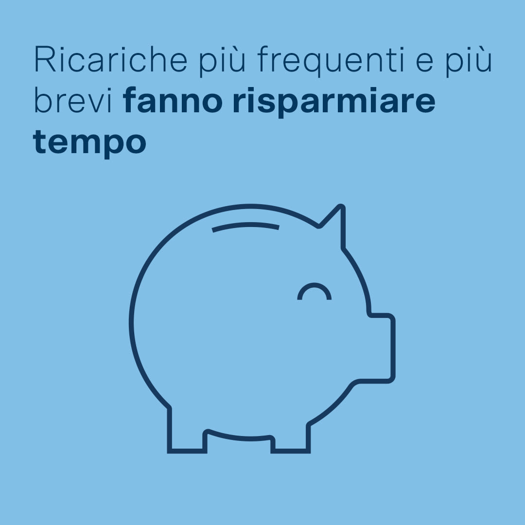 Ricariche più frequenti e più brevi fanno risparmiare tempo