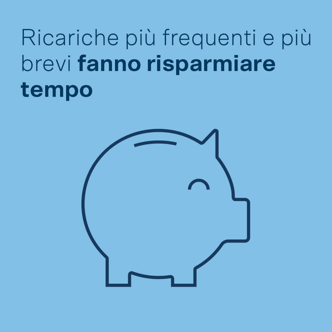 Ricariche più frequenti e più brevi fanno risparmiare tempo