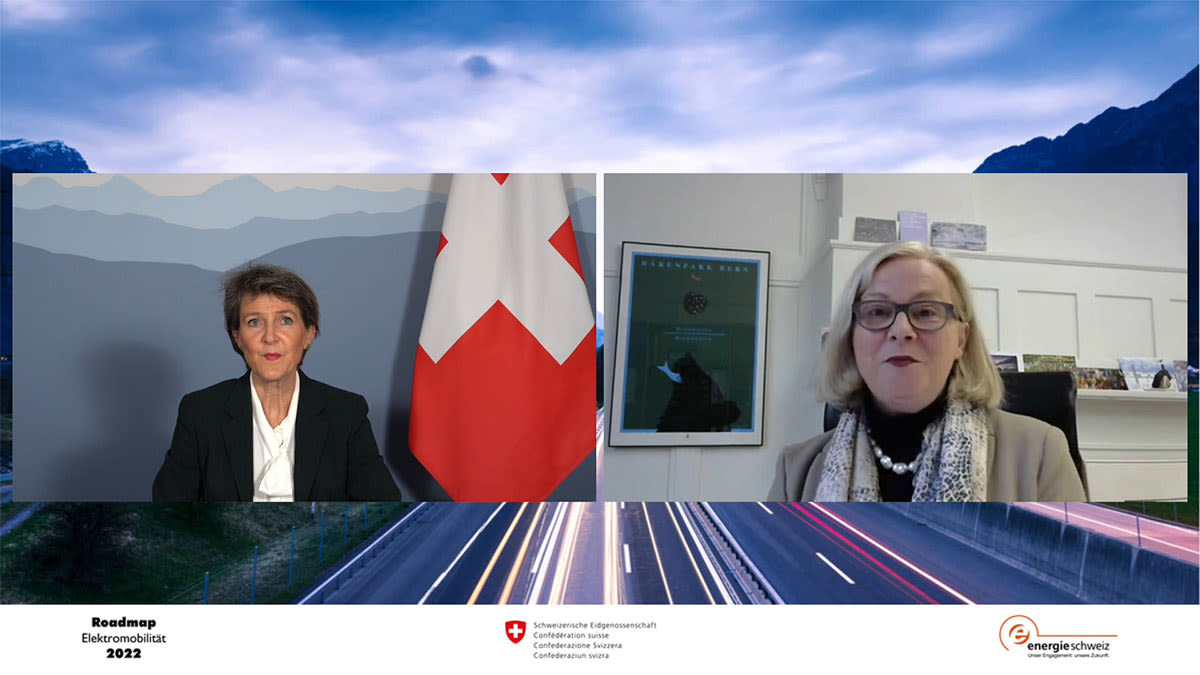 Bundesrätin Sommaruga im Rahmen der Roadmap Elektromobilität