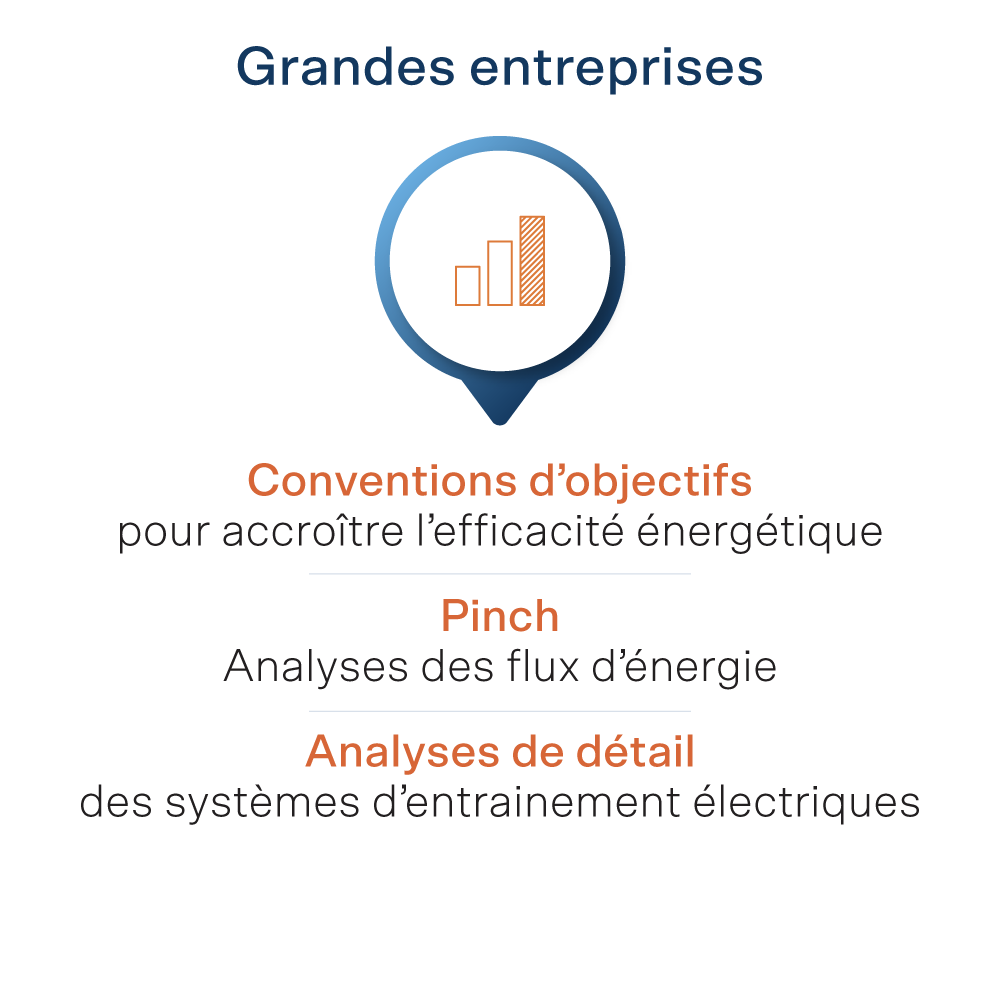 Conseils pour les grandes entreprises : Conventions d'objectifs, Pinch et analyse de détail