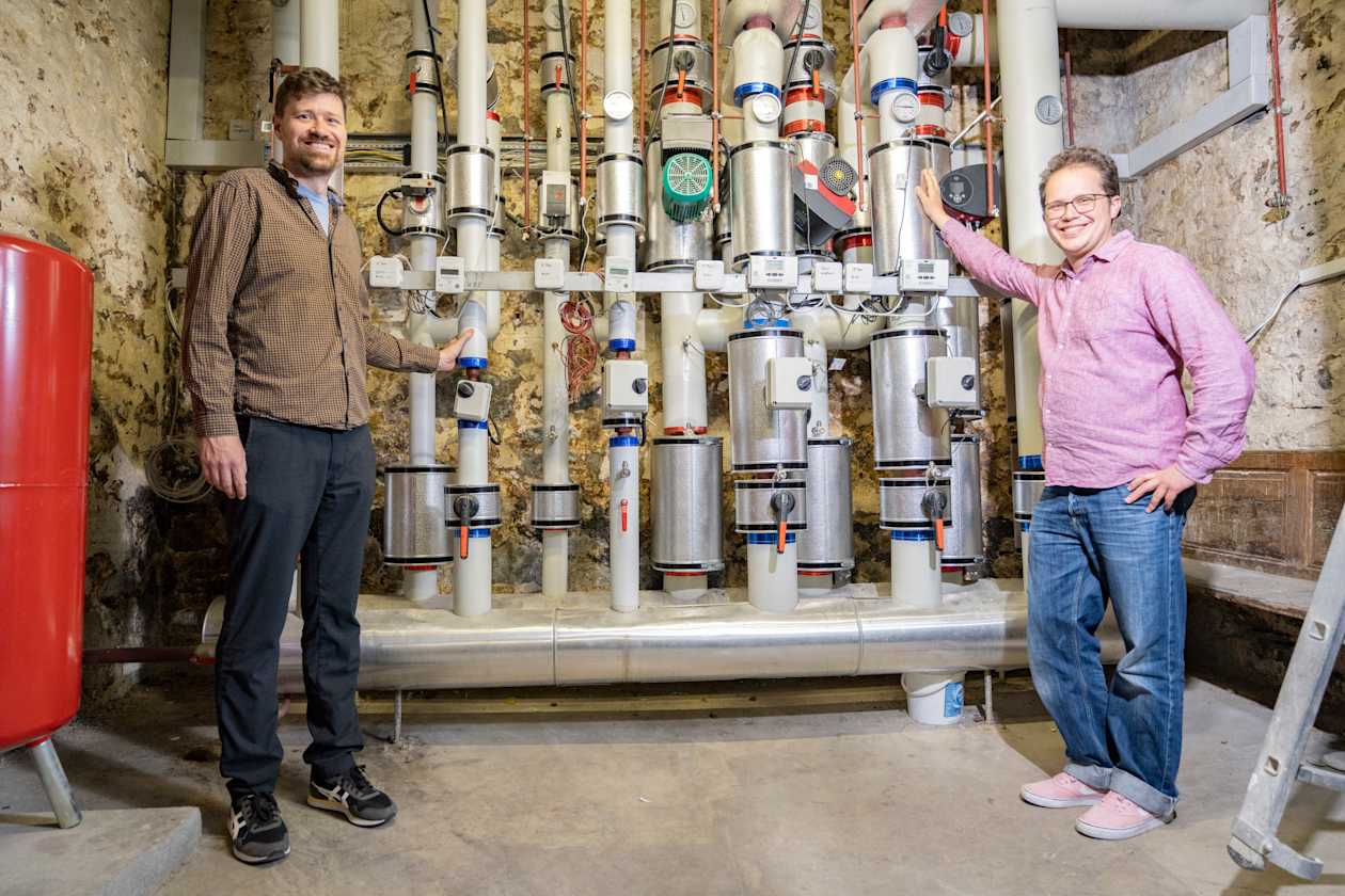 Benjamin Gurtner (Mobimo, links) und Emmanuel Walter (WSP, rechts).