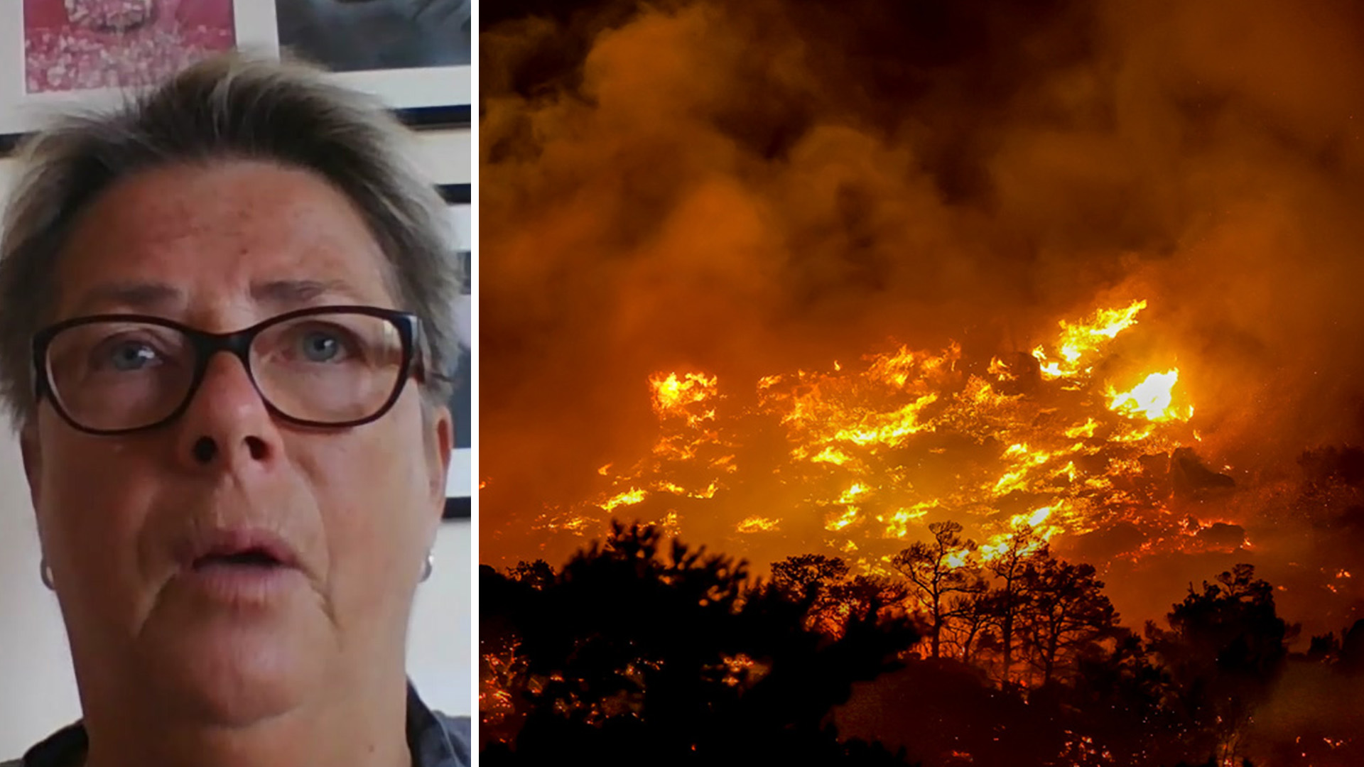 Så här hanterar Ia Löfquist sin oro för bränderna på Kreta