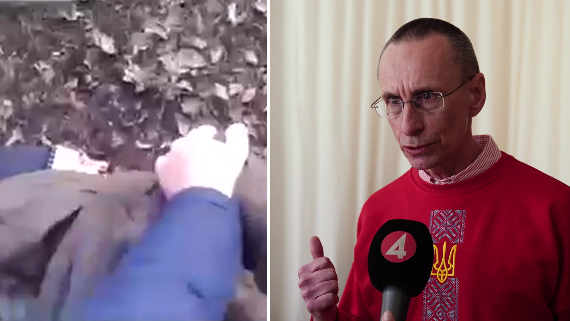 Här grips ukrainske läkaren Yurii – kastades i ryskt fängelse