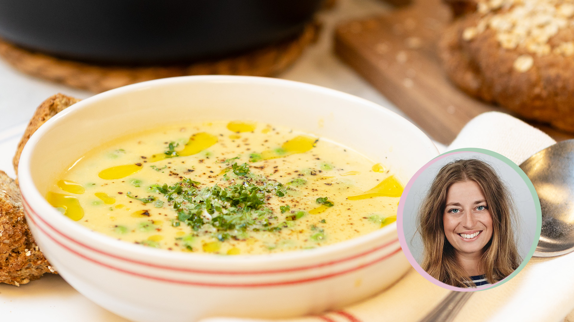 Krämig grönsakssoppa med sodabread