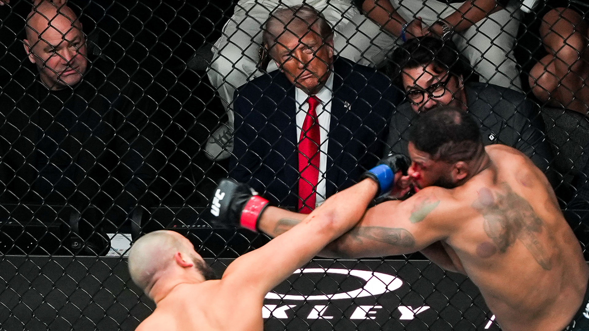 Trump gick på UFC-gala – medan ”världen står i brand”