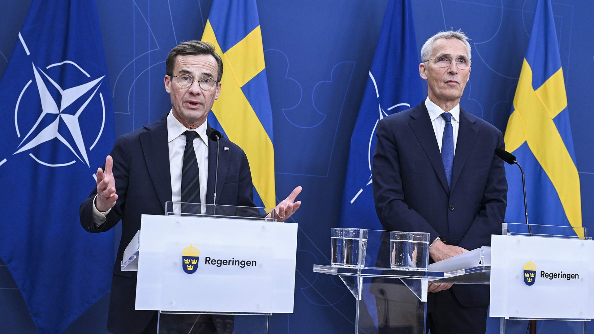 Presskonferens: Kristersson Och Stoltenberg Om Nato