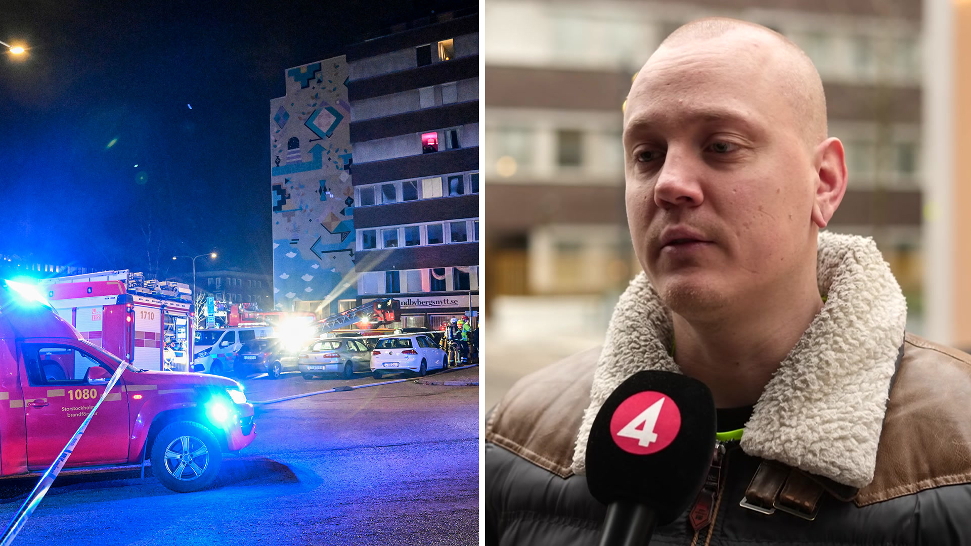 Jon Backlund Jonathan blev vittne till branden i Sundbyberg