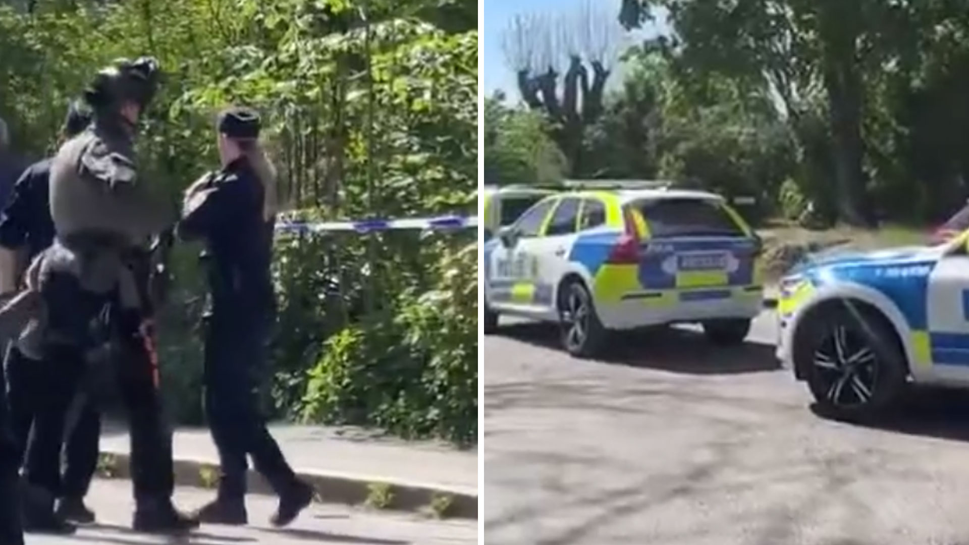 Tre personer skottskadade – stor polisinsats i villaområde