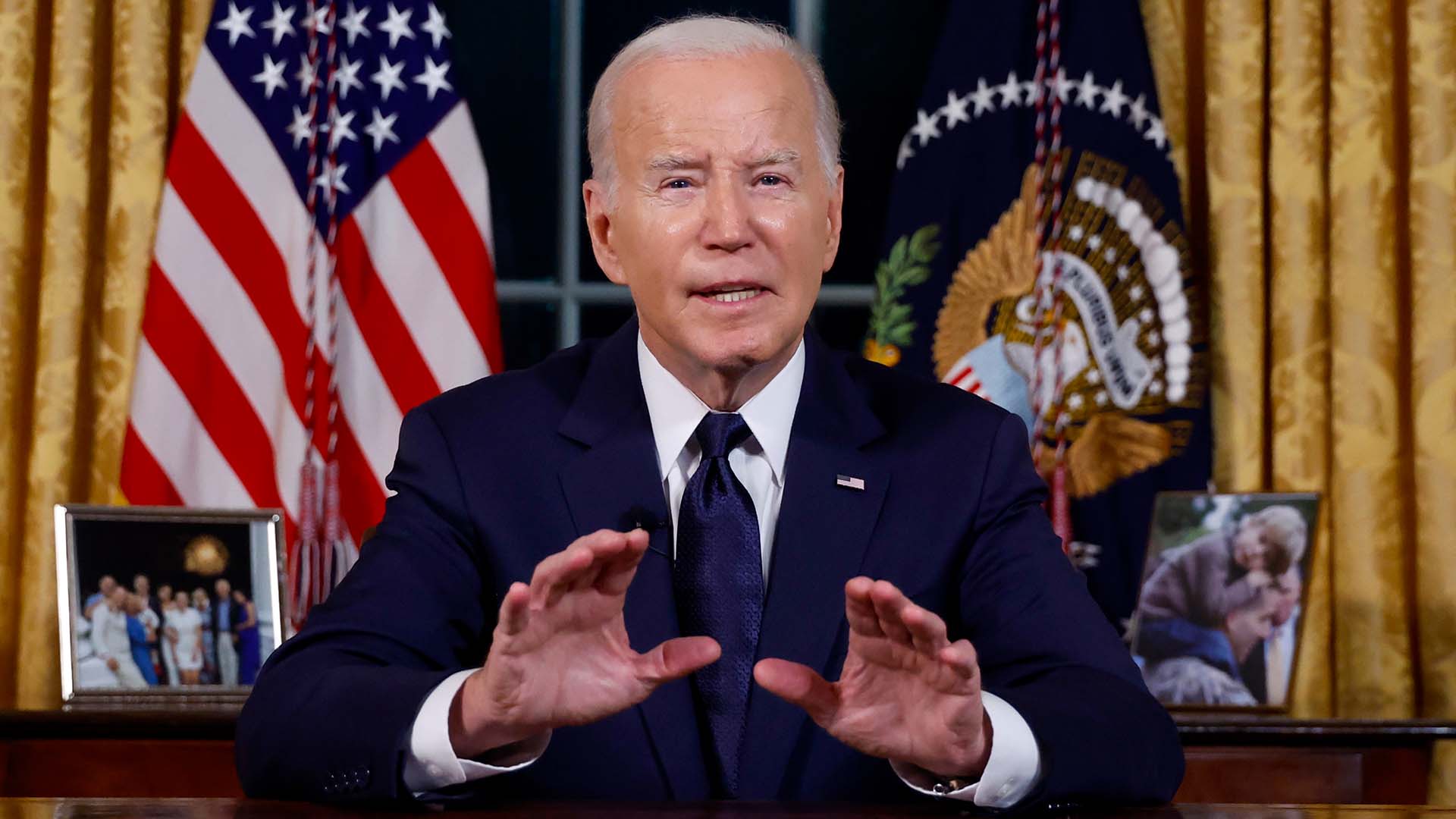 Biden: Terrorister som Hamas och tyranner som Putin får inte vinna