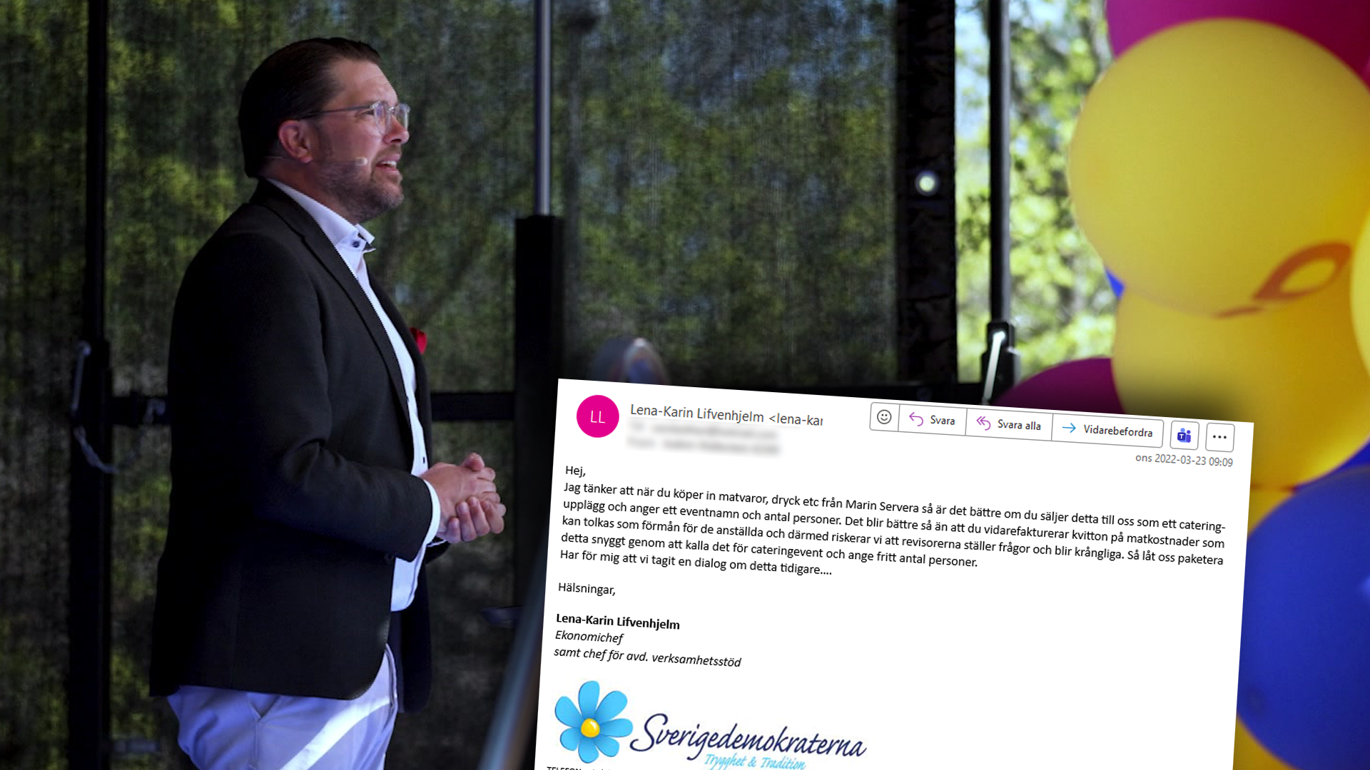 Avslöjar: ”Fixare” hittade på event för att dölja SD:s festk