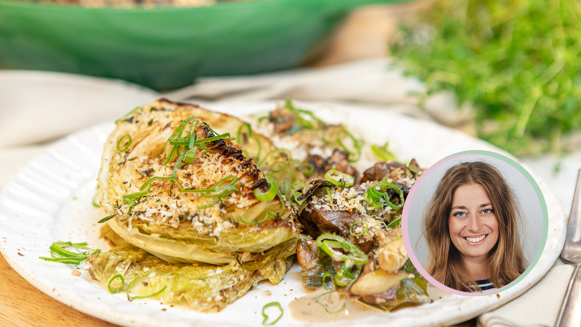 Gratäng med savojkål och svamp