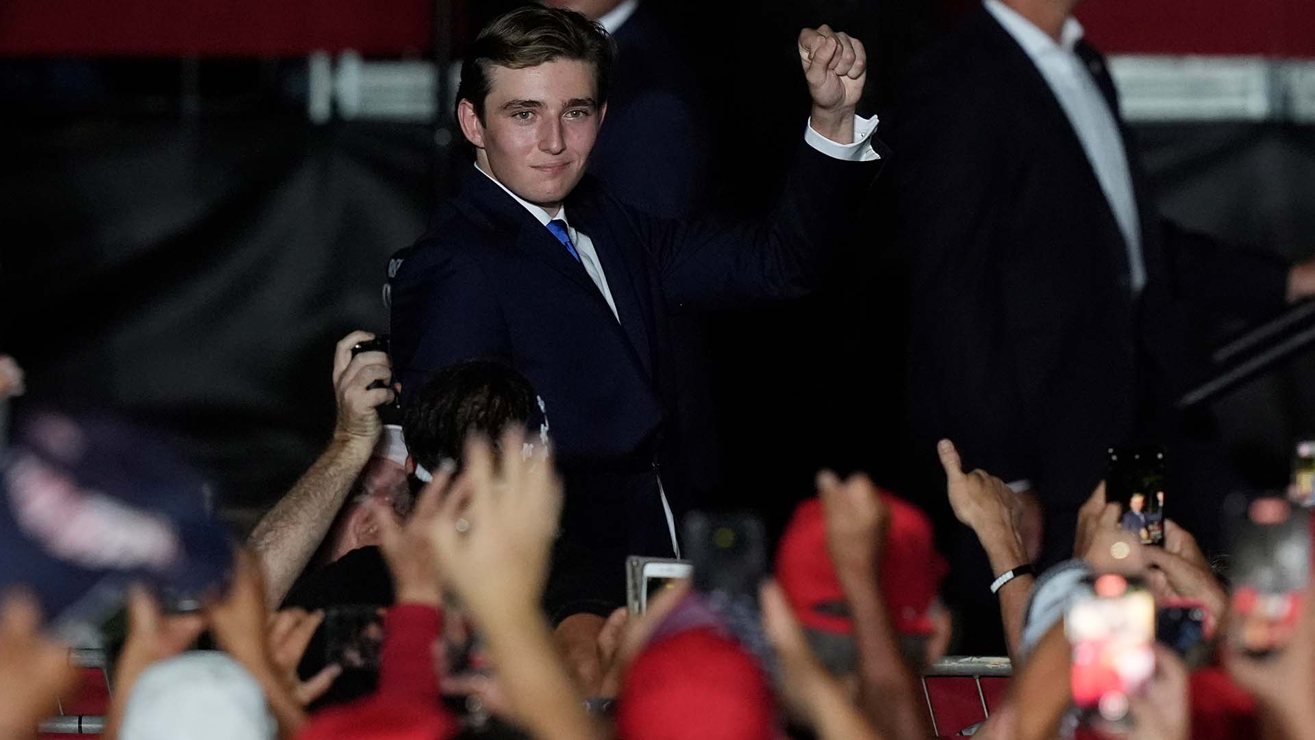 Barron Trump, 18, is hailed after success among young voters