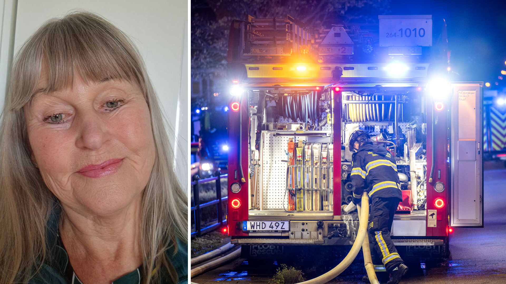 Brand bröt ut i lägenheterna – Monica, 79, står nu utan bostad