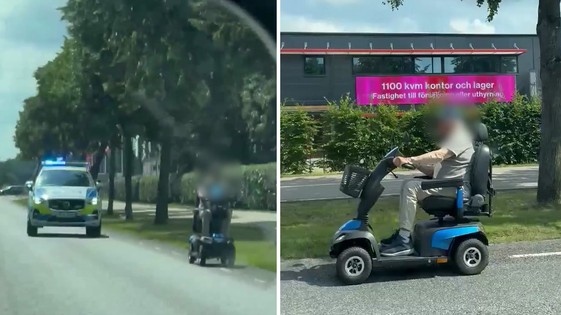 Polisens jakt på äldre man på permobil i Halmstad: Så här gick det till!