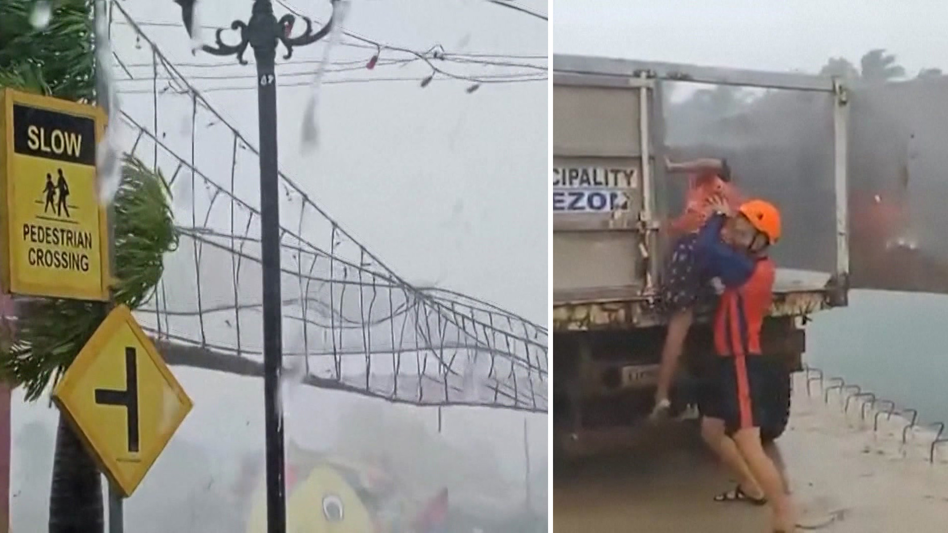 Här drar supertyfonen in: ”Vågorna började dåna”