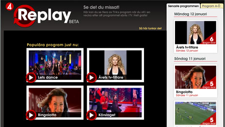 Tv4 Rey TV4-Gruppen utökar på webben med TV4 Replay