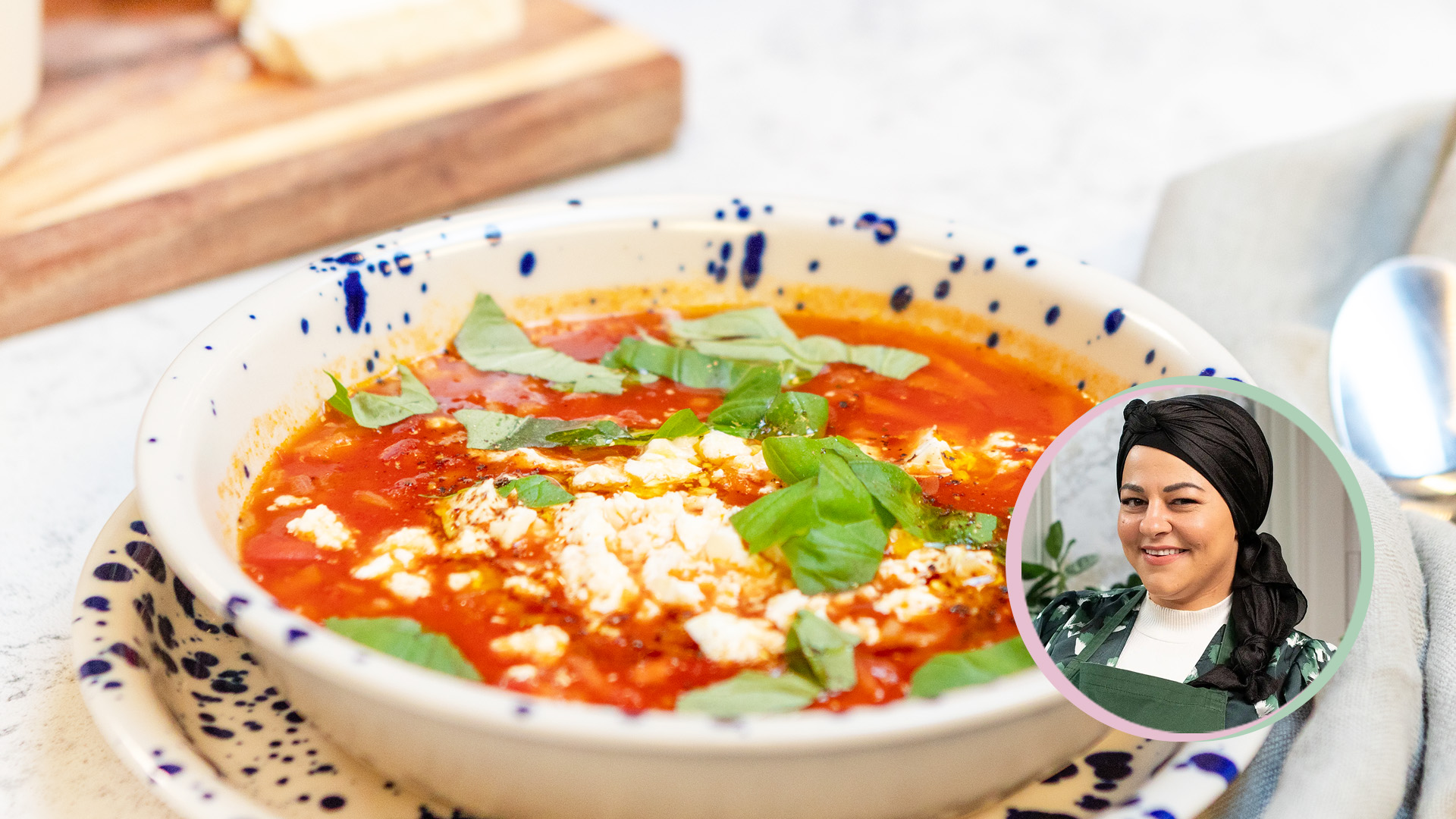 Grekisk tomatsoppa med fetaost