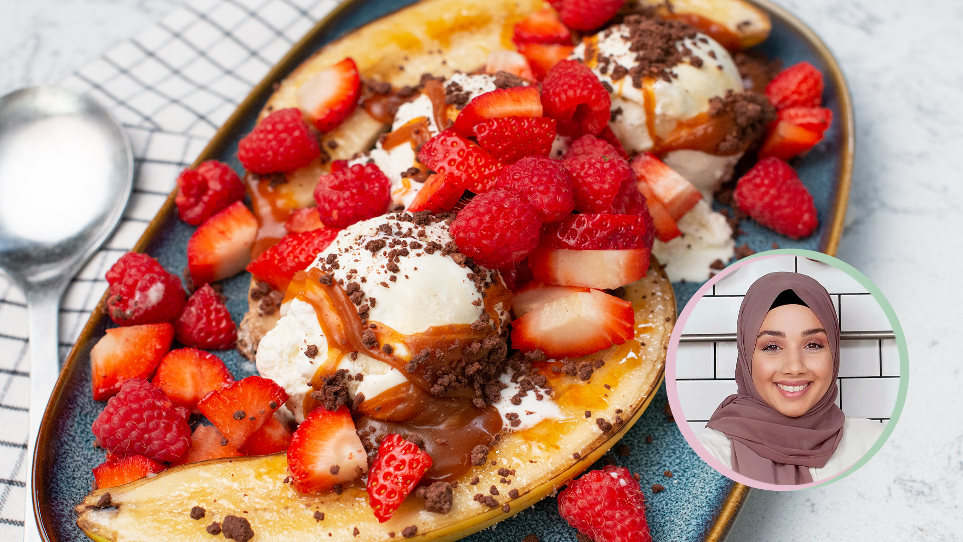 Camilla Hamids banana split extra allt