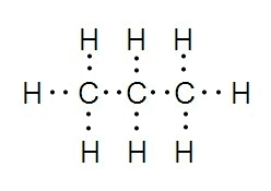 electron dot structure of propane