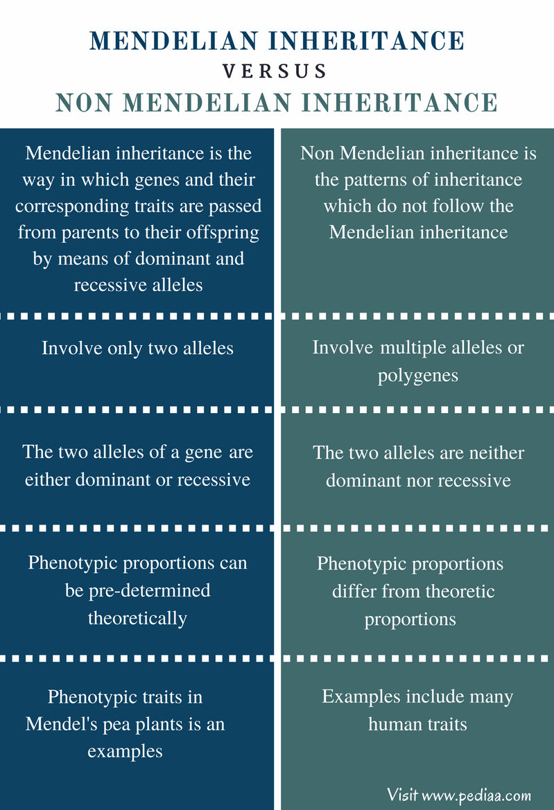 Difference Between Mendelian and Non-Mendelian Inheritance