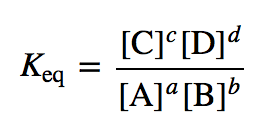 EQUILIBRIUM CONSTANT FORMULA