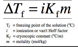 Freezing-point-depression-formula