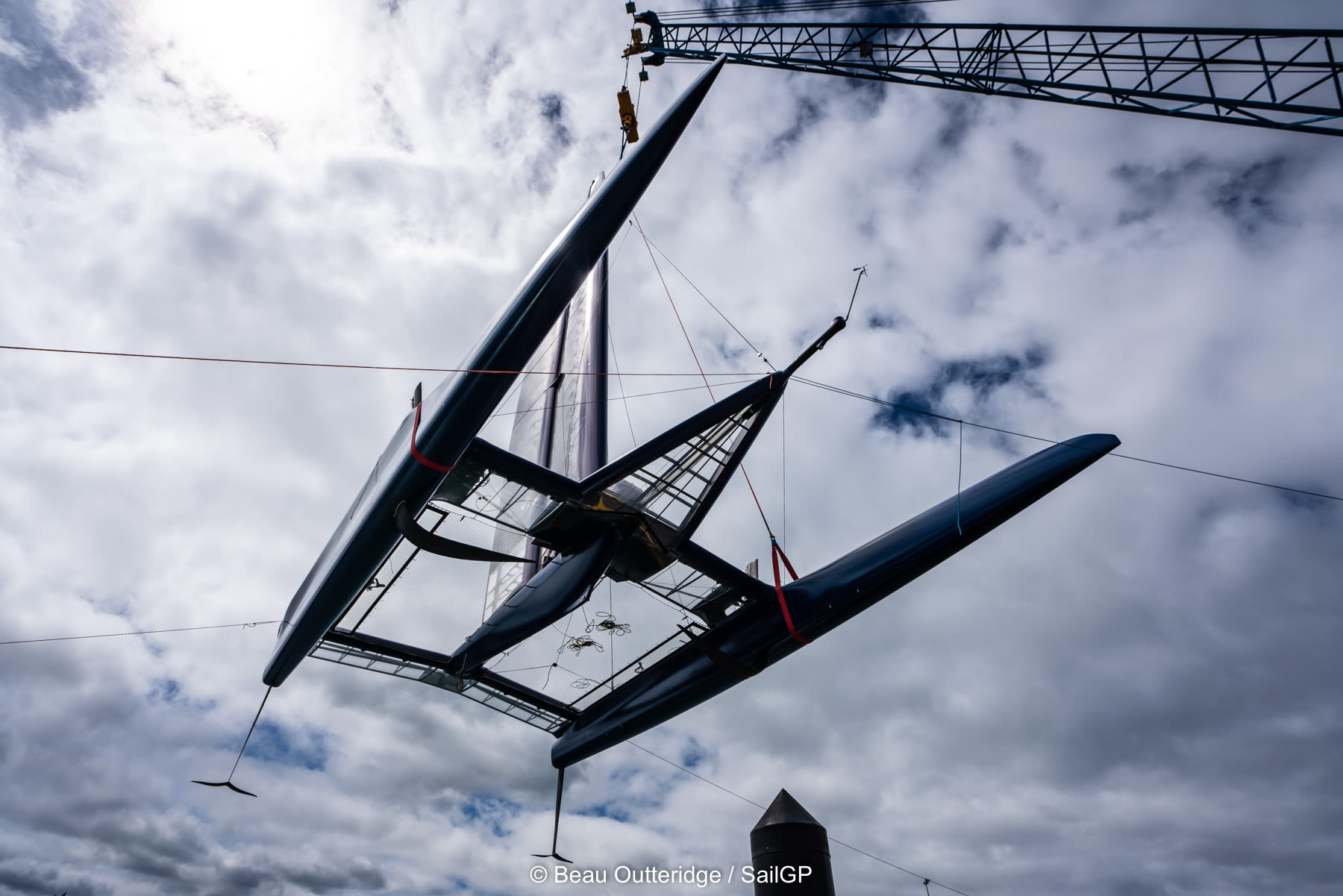 The first F50 being craned in at Northport, Marsden Point.