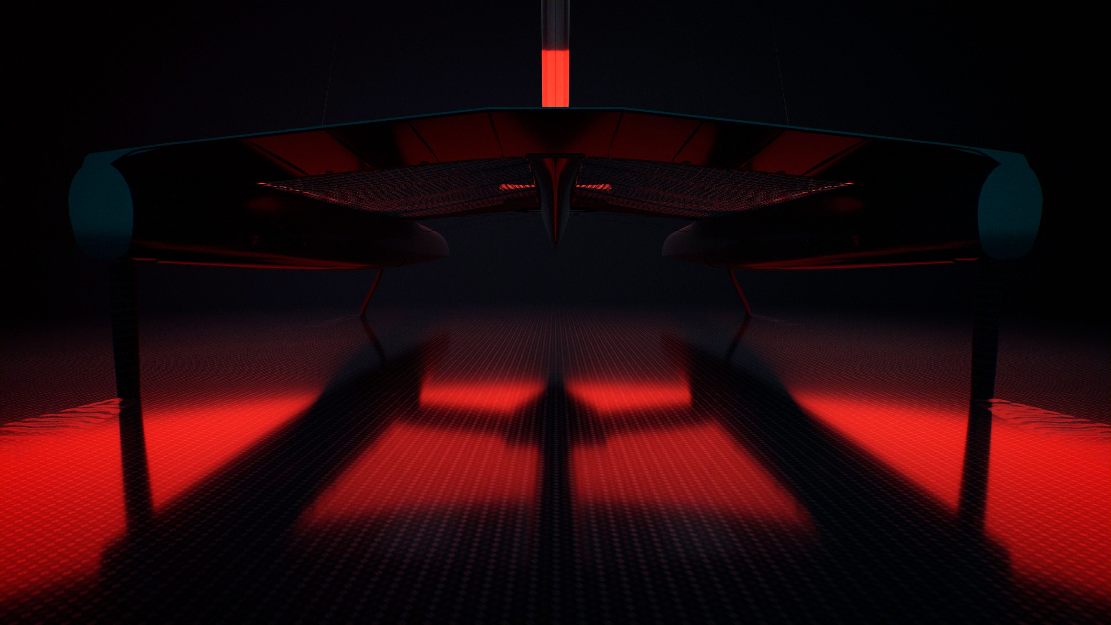 3D animation of an F50 catamaran produced by Whisper Films
