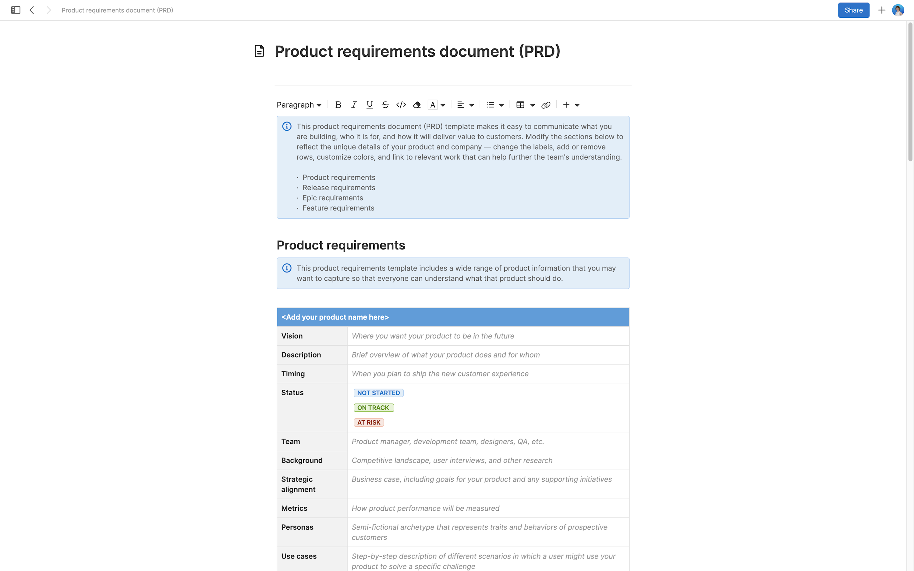 Product Requirements Document (PRD) Templates Free Downloads Aha