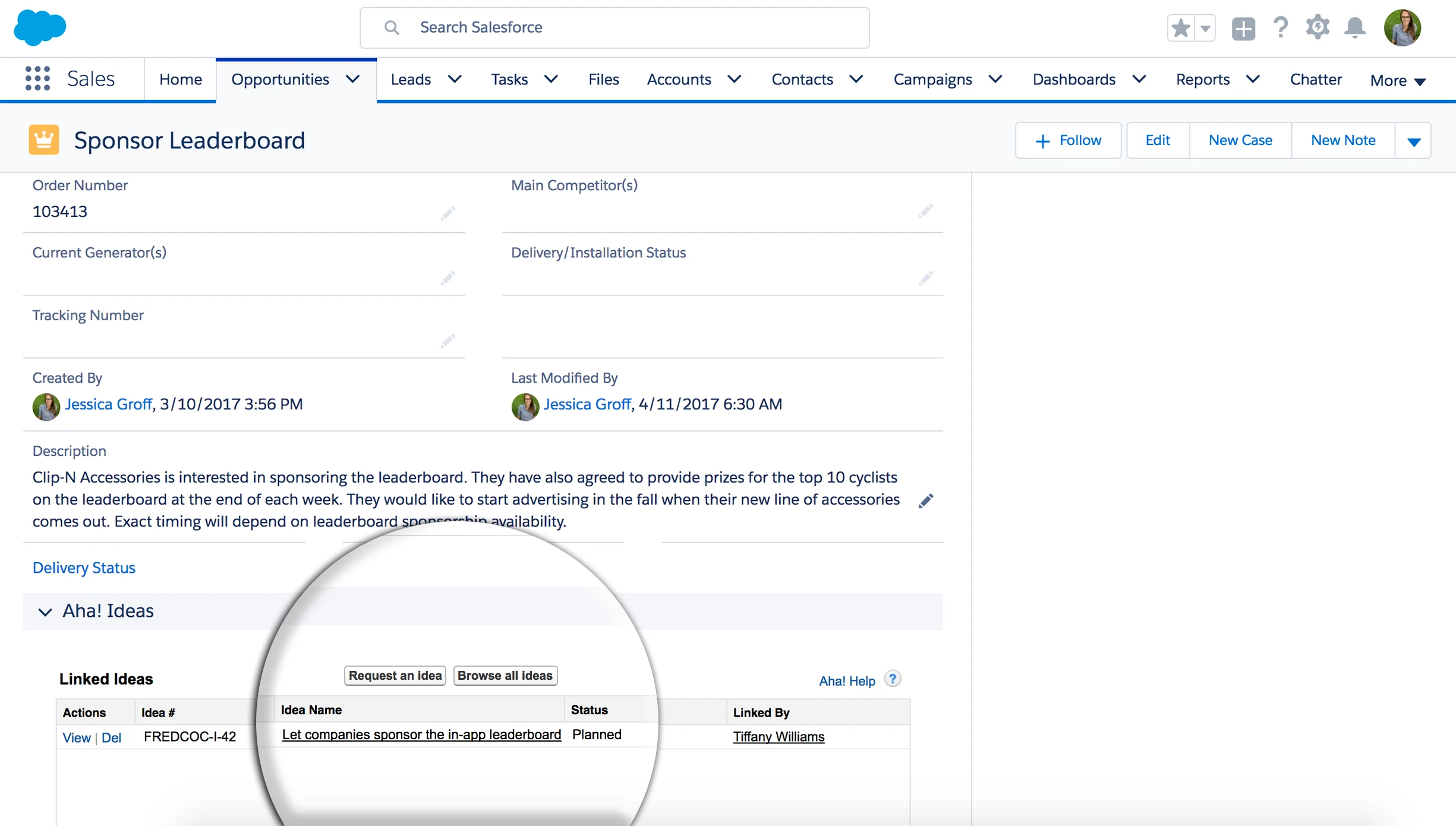 Blog - Just Launched! — Enhanced Salesforce + Aha! Integration - inline image