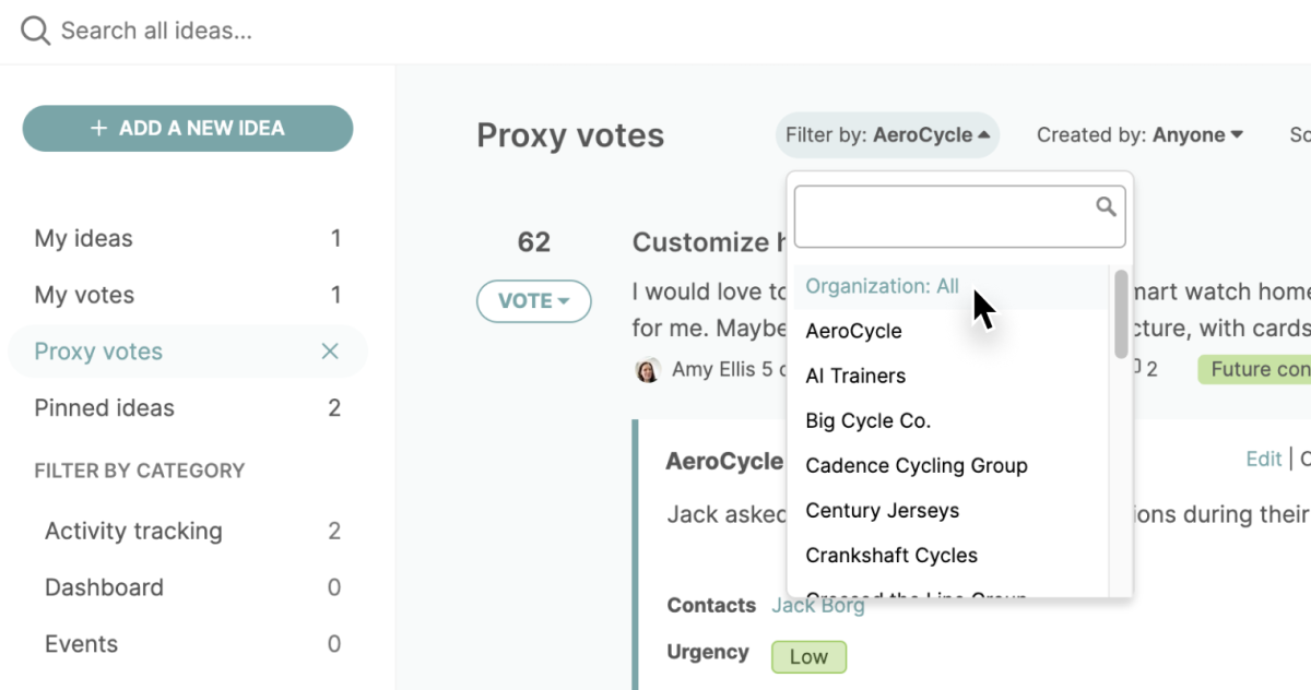 Greater Proxy Voting Visibility on Ideas