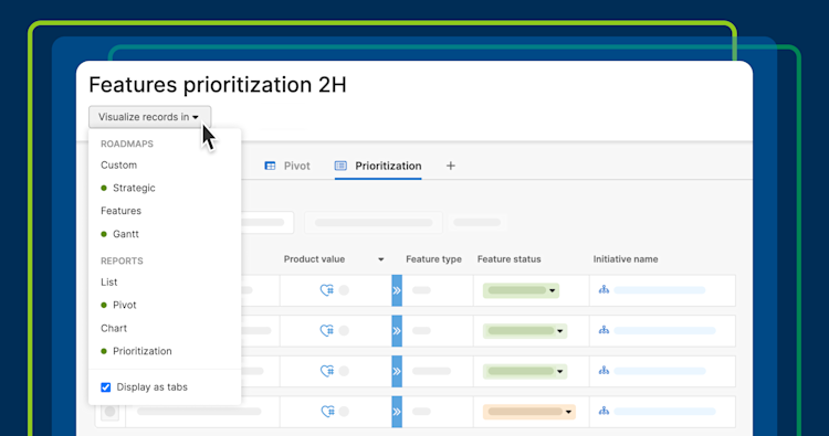 Quickly switch between views of the same product data
