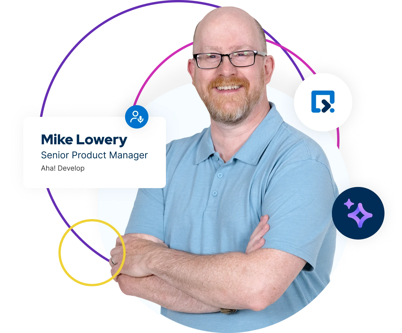 Mike Lowery presenting on sprint planning with AI in Aha! Develop