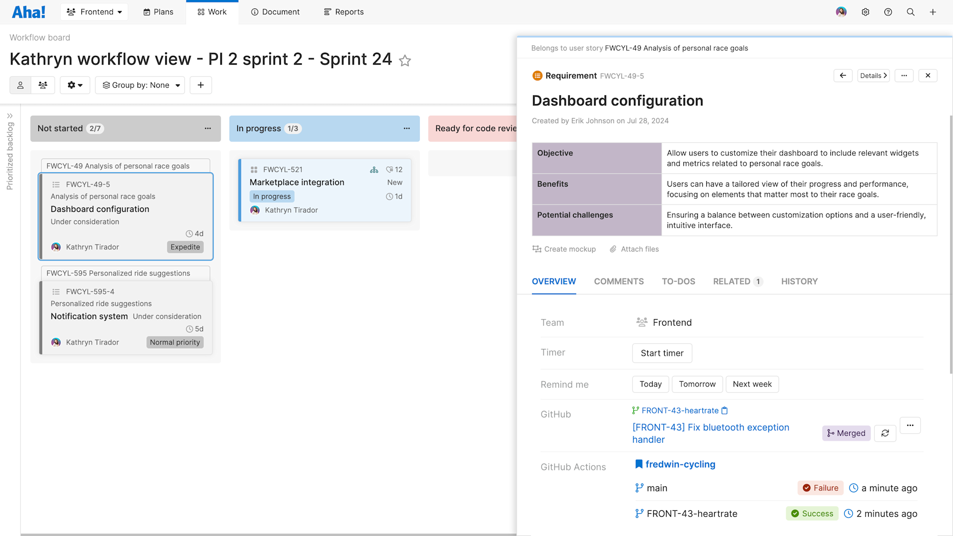 Aha! Develop Streamlined UI — Increase Team Productivity