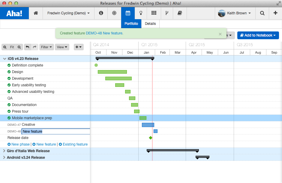 New in Aha! — Visualize Your Release and Feature Schedules | Aha! software