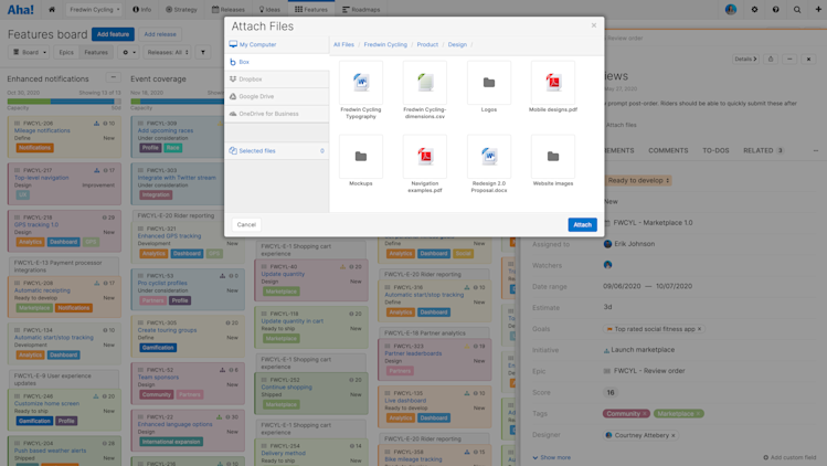 Box will automatically appear in the Attach files modal unless disabled by your account administrator.