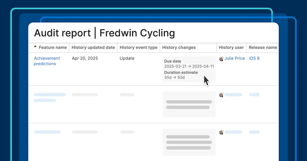 Track Roadmap Changes To Meet Audit or Regulatory Requirements