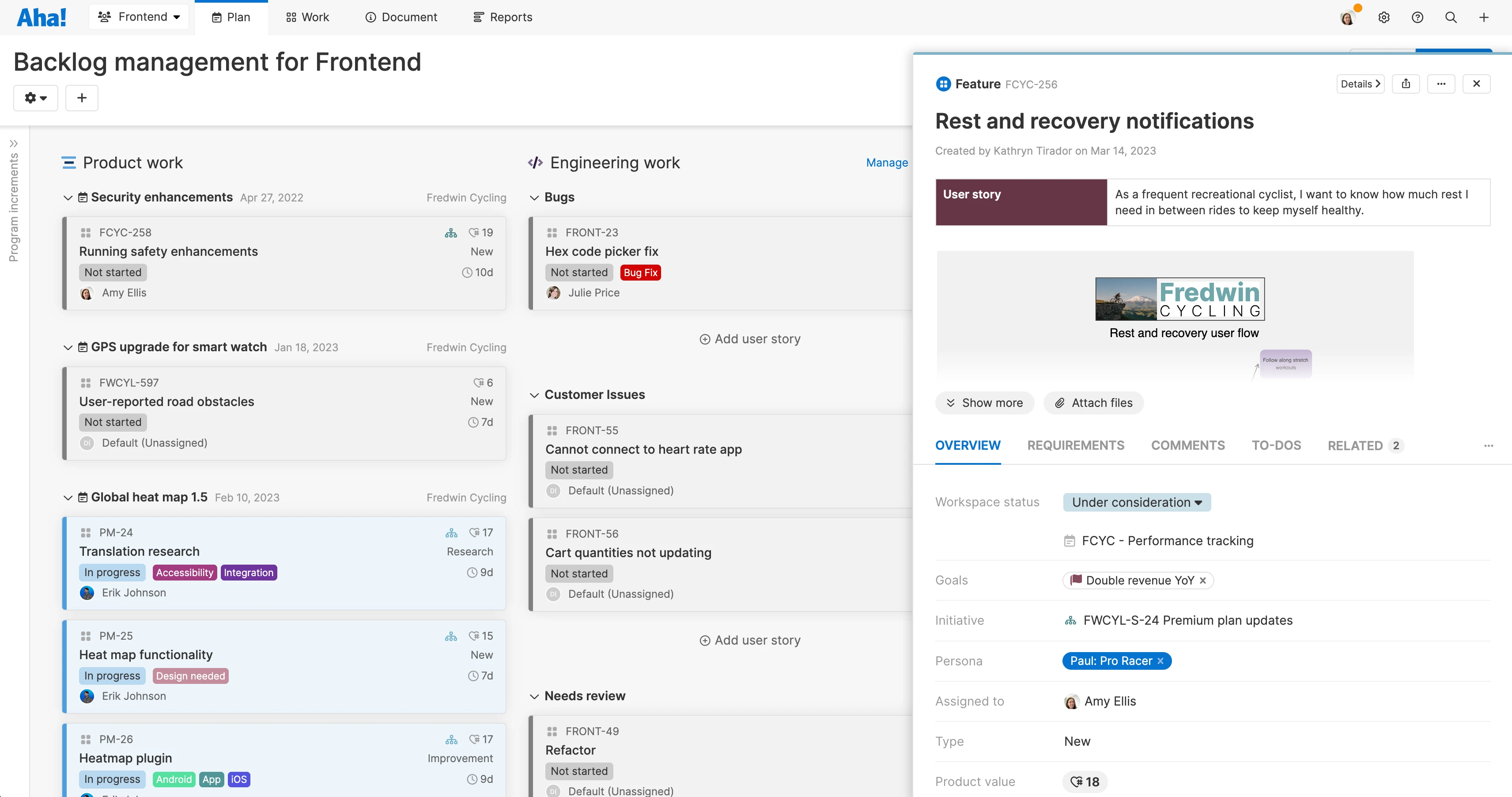 See how engineering work connects to strategic goals