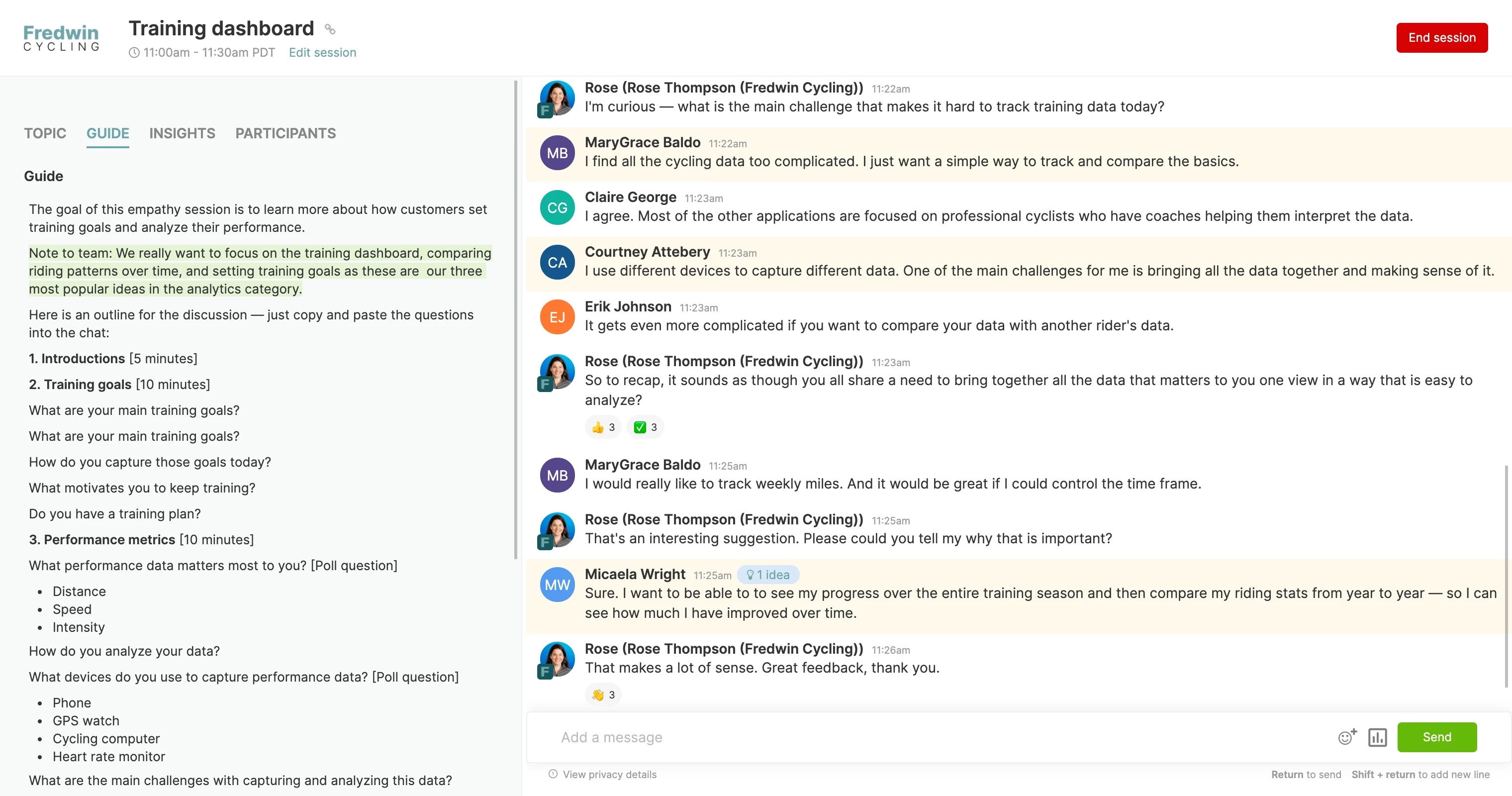 empathy discussion dashboard