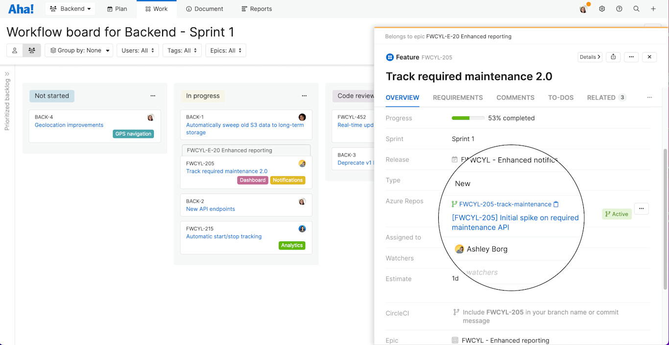 New Aha! Develop Extension for Azure Repos
